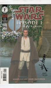 STAR WARS Episode 1 DarkHorse Glow-In-The-Dark Signed Howard Shum Dynamic Forces