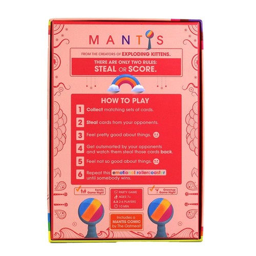 Mantis Party Game by Exploding Kittens, 10 Mins, Ages 7 and up, 2-6 Players. - Picture 3 of 6