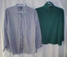 Lot Of 2 Long Sleeve Shirts - Croft & Barrow 18 34/35 Button & 2XL Turtleneck