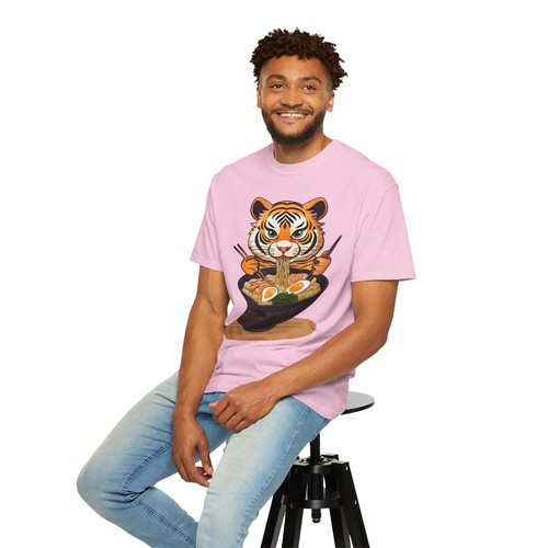 Baby Tiger Eating Ramen Funny T-shirt, Cute Animal Print, Gift for Anime Lovers - Picture 113 of 121