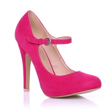 Womens Mary Jane High Heels Court Shoes Stiletto Pumps Strap Party Evening UK