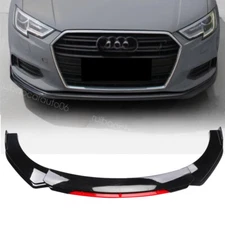 For 2017-2020 Audi A3 Car Front Bumper Chin Lip Spoiler Splitter Body Kit