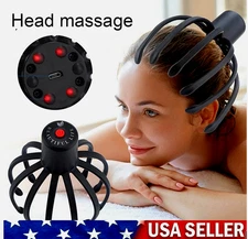 8-Finger Light Massager - Portable USB Rechargeable Electric Head Massager