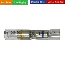 Clear Heat Shrink Step-Down Butt Connector 16-14 to 12-10 Gauge - 50 Pack -