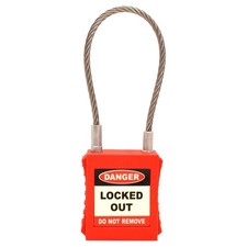 AS11498 - ASEC Safety Lockout Tagout Vorh&auml;ngeschloss mit Drahtb&uuml;gel - 42 mm Breite
