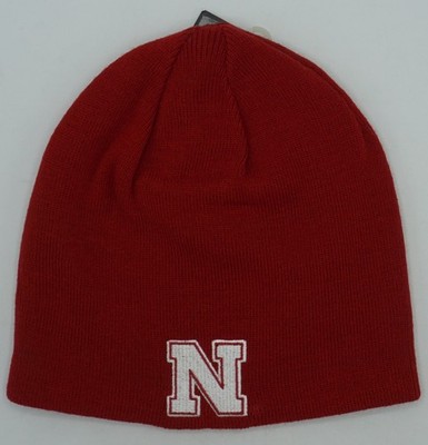 NCAA Nebraska Huskers Adidas Adult Reversible Winter Knit Hat Cap NEW! 