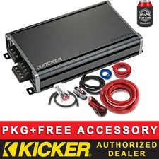 KICKER CXA360.4T CAR AUDIO CLASS AB 4-CHANNEL AMPLIFIER + 8AWG AMP KIT