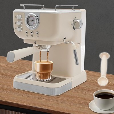 Espressomaschine 1050W 1,5L Halbautomatische Latte Kaffeemaschine Espressokocher