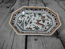 Vintage Octagonal Ceramic Decorative Plate Hand Painted