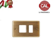 PLACCA SCHUKO+ 1P BRONZO SATINATO OTTONE serie MAGIC 5008-BS