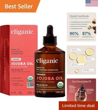 Natural Organic Jojoba Oil 4oz   Ultimate Hydration for Face, Hair  Nails