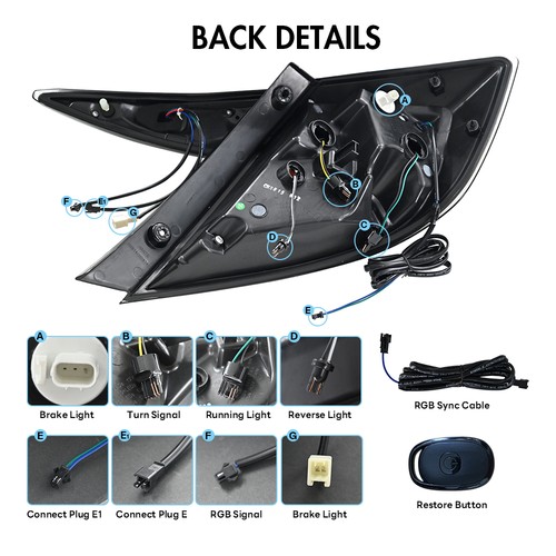 Demon Eye Headlights +Clear FULL LED Tail Lights For 2016-2021 Honda Civic Sedan - Picture 13 of 24