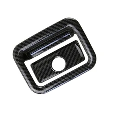 Black Carbon Fiber Copilot Box Handle Door Bowl Cover For Toyota Camry 2018-20 C