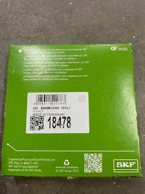 Sello del eje de transmisión SKF 18478 Foto 2 de 2