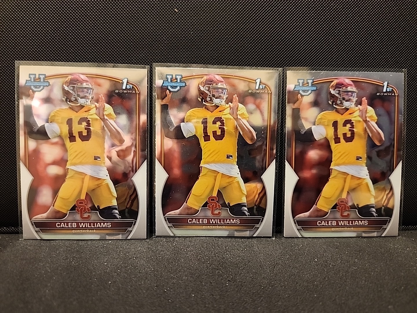 2022 Bowman University Chrome Caleb Williams 1st Bowman #50