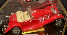Burago 1928 Red Mercedes Benz SSK - 1:24 Scale Vintage New In Box