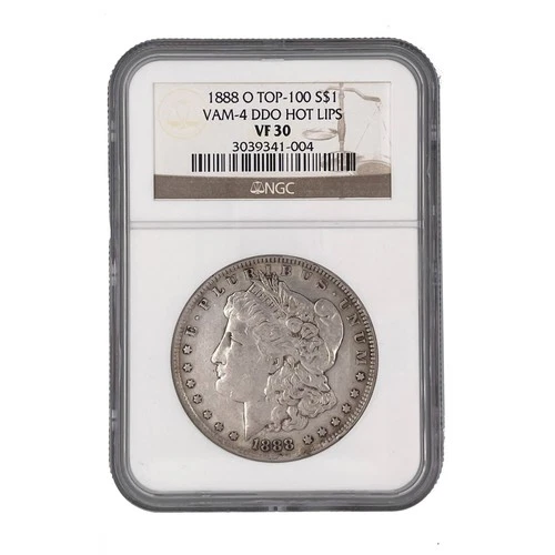 NGC VF30 1888 O Top-100 Morgan Silver Dollar VAM-4 DDO Hot Lips