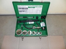 Greenlee 7506 Slug Splitter Hydraulic Knockout Punch Driver Set W. 767 Hand Pump