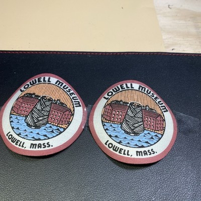 Lot of 2 Vintage Lowell Museum Lowell Mass. Patch 3 