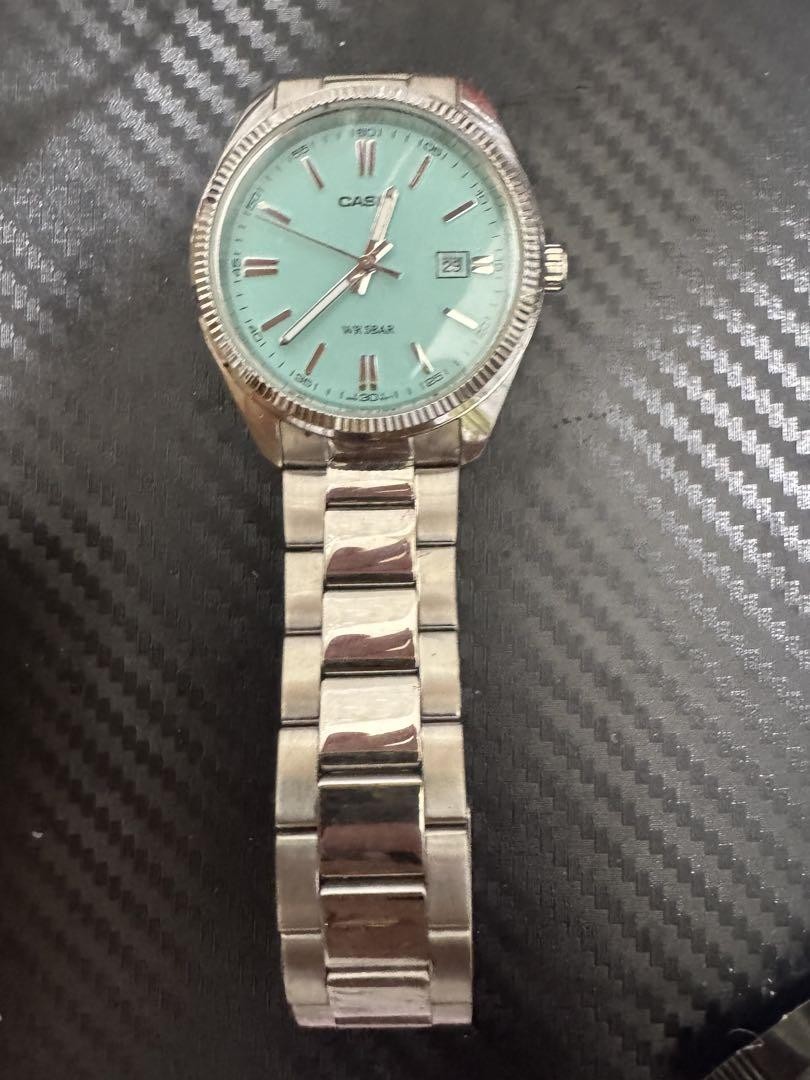 Casio Men's MTP-1302D-2A2JF Tiffany Blue Quartz Watch, Used