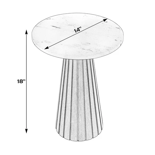 Butler Specialty Company Dara Marble and Wood Side Table - Marble and Metal - Picture 4 of 4
