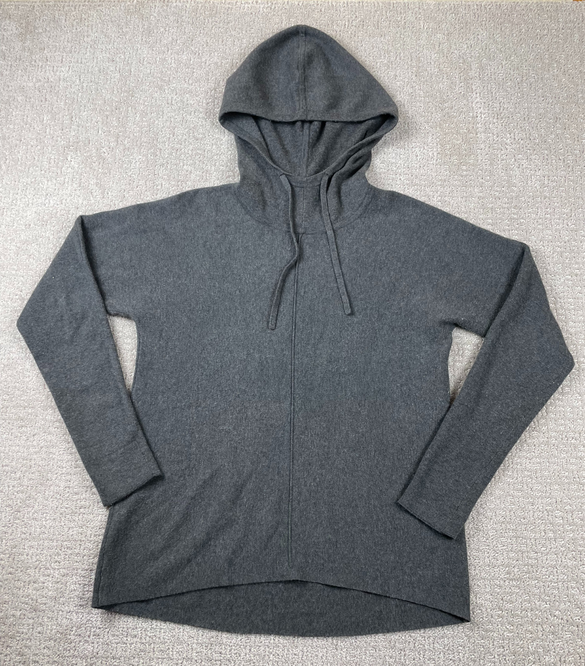 NWOT Banana Republic Hoodie Sweater Womens XS Sport Milano Gray Knit Pullover