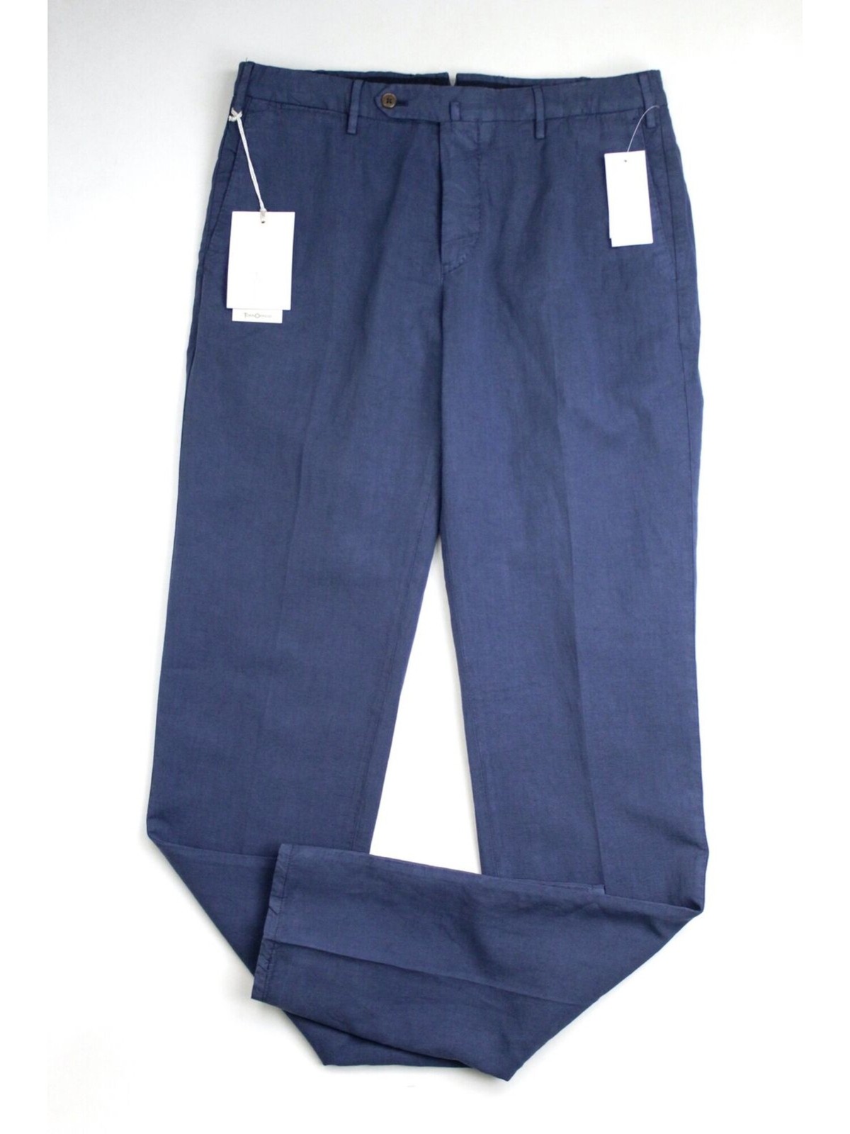 TORIN OPIFICIO Mens Blue Straight Leg Classic Cashmere Chino Pants 48 34W35L