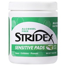 Stridex Sensitive Pads with Aloe Alcohol Free 90 Count Skin Care