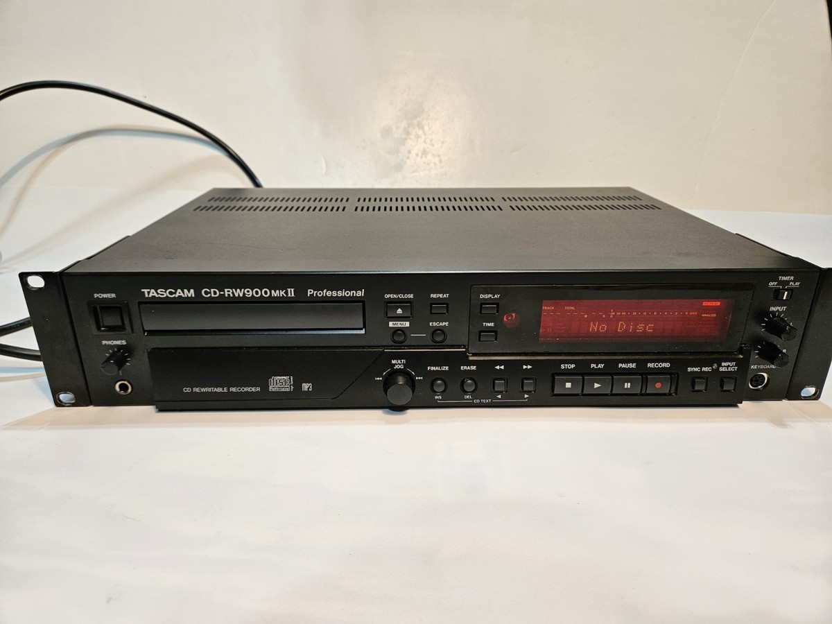 TASCAM CD-RW900 MKII Professional CD Rewritable Recorder Cord No