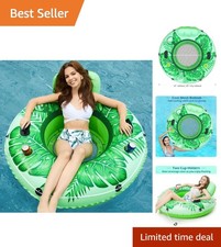 Comfortable Inflatable River Tube Float - Heavy Duty Design with Quick Inflation