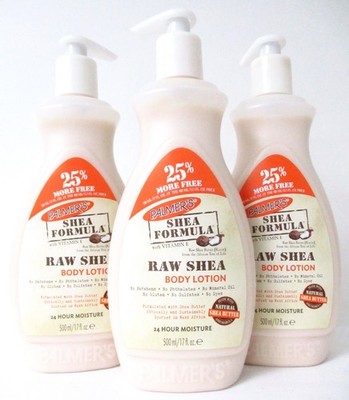 Palmer's Raw Shea Butter with Vitamin E Formula Body Lotion 17 oz Pack of 3
