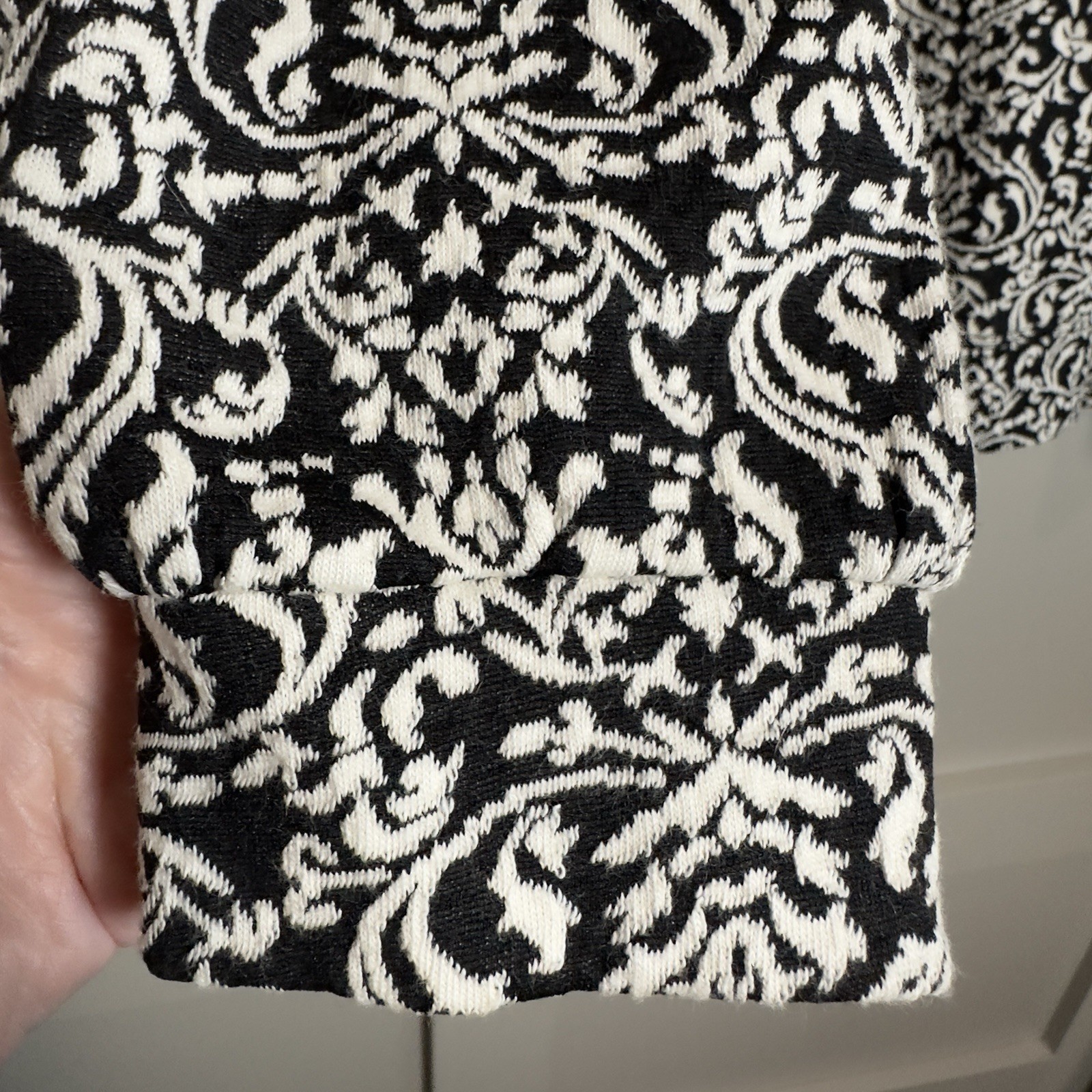 BCBGeneration Long Sleeve Damask Pattern Top Blou… - image 6