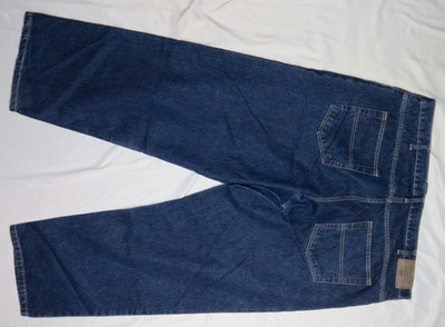 FADED GLORY MENS JEANS BLUE 44X32 RELAXED FIT STRAIGHT 100% COTTON DENIM VINTAGE