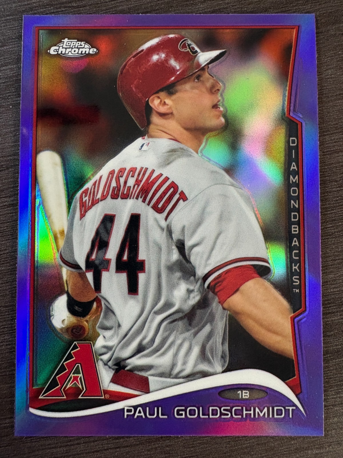 2014 Topps Chrome Paul Goldschmidt #125 Retail Purple Refractor