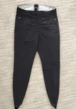 Vintage Bogner Black Men  s Stirrup Ski Pants Nylon Wool Stretch 36 Long