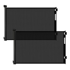2 Pack Retractable Baby Gates for Doorways, 55" Wide Mesh Dog Gate