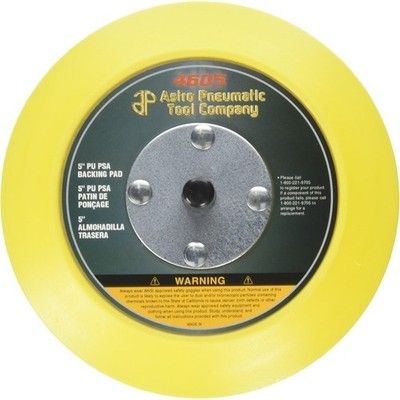 Astro Pneumatic 4605 PSA Backing Pad, 5 inch, Polyurethane, 5/16-24 Thread