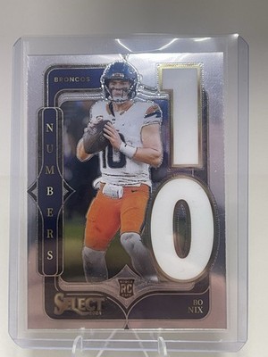 2024 Panini Select - Select Numbers Bo Nix #6 (RC)