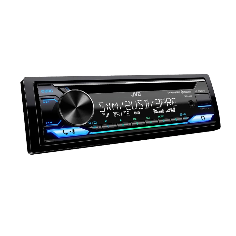 JVC KD-T925BTS Single DIN Bluetooth CD Player USB AUX AM/FM Stereo Receiver - Image 3 of 4