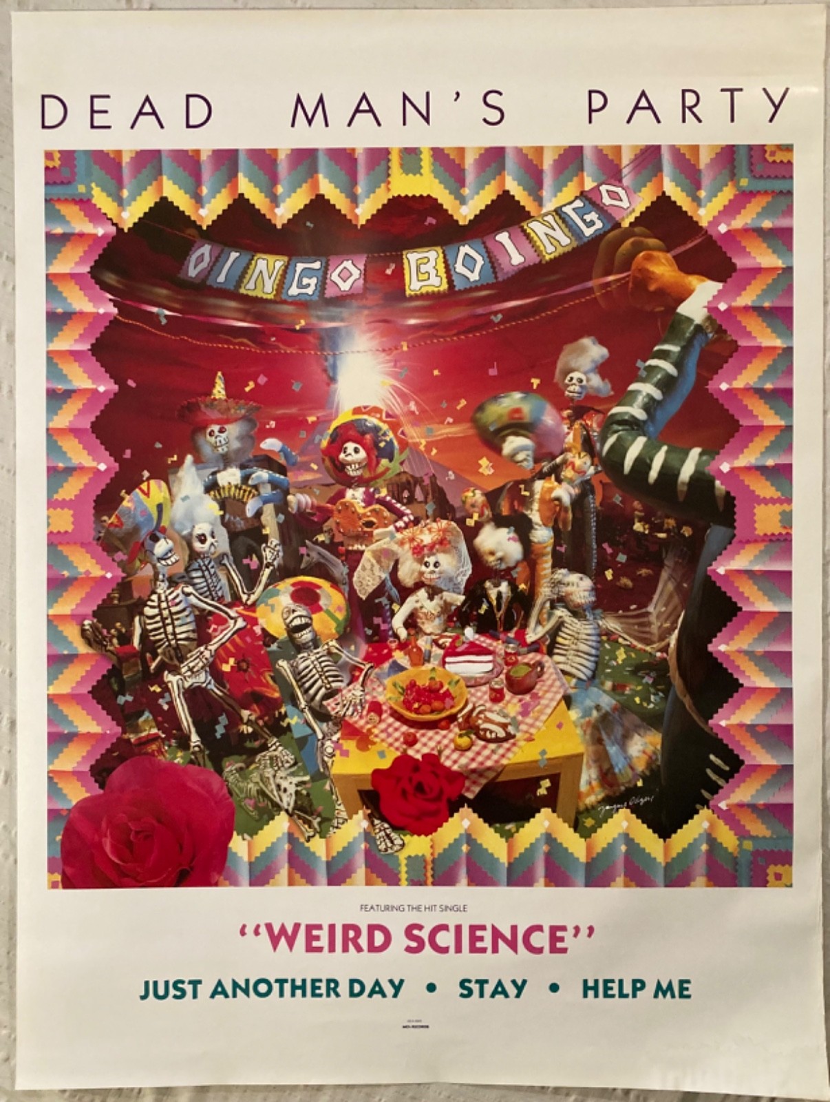 Oingo Boingo 1985 Promo Poster Dead Man’s Party Weird Science Danny Elfman MCA | eBay
