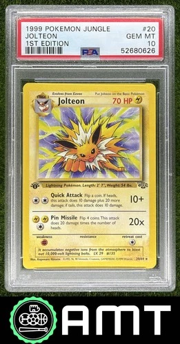 Jolteon PSA 10 1999 Pokemon Jungle 1st Edition #20/64 0626