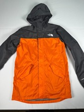 The North Face Youth XL DryVent Hooded Rain Jacket Orange Gray Shell