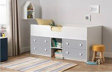 Habitat Jackson Mid Sleeper Bed Frame - White and Grey. Matress including