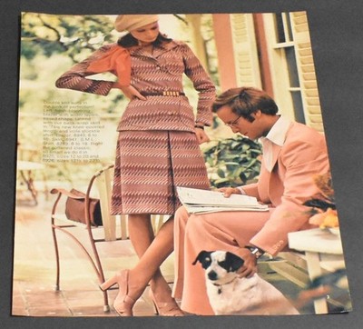 1974 Print Ad Sexy Fashion Long Legs Lady Heels Blonde Skirt Blazer Smooth Art L
