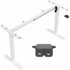 VIVO White Electric Stand Up Desk Frame, Single Motor Standing Adjustable Base