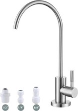 Lead Free Drinking Water Faucet RO Sink Filter Tap Brushed Nickel Stainless