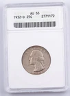 Certified 1932-D Silver Washington Quarter ANACS AU55 Key Date 25c