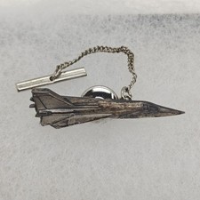 Vintage F-111 Aardvark General Dynamics Fighter Jet Sterling Tie Pin