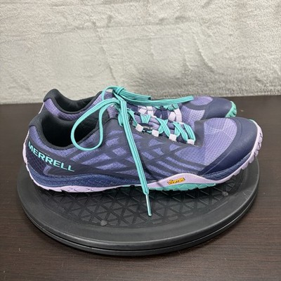 Merrell Womens Size 9 Performance Trail Glove 4 Purple Lace Up Athletic Sneakers