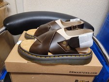 Dr Martens Zane Leather Upper Unisex Sandals In Brown Sizes ( UK 3 - 11 )